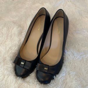 Cole Haan Adair Leather Bow Wedges